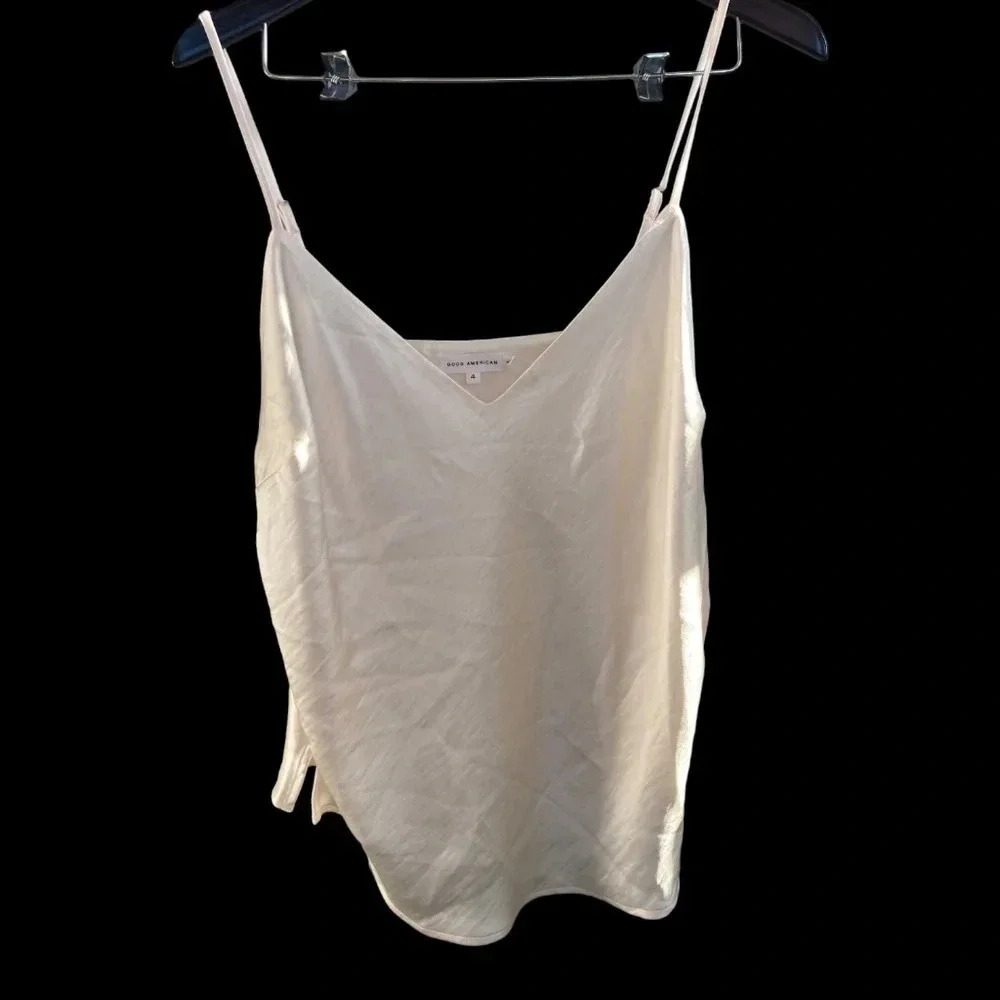 NWOT Good America Washed Satin Camisole  Sz 4
